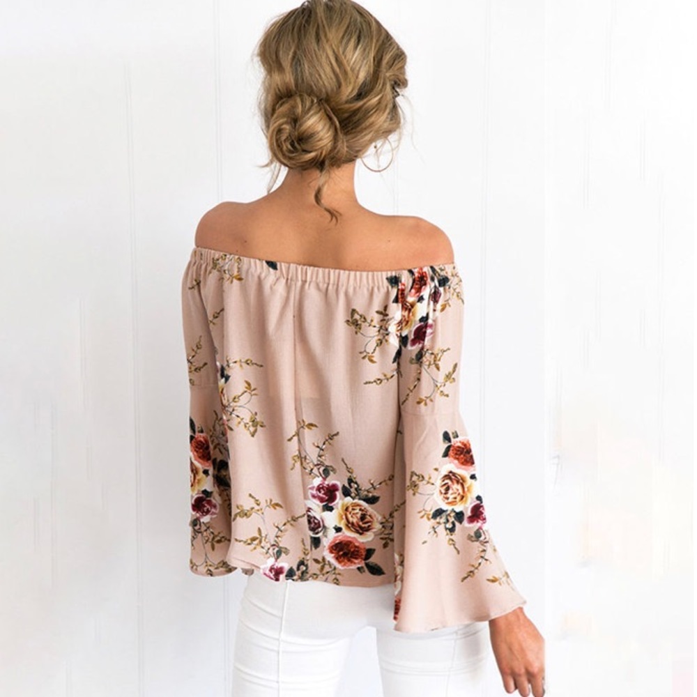 Floral ♡ Off the Shoulder Top - Picture 4 of 8